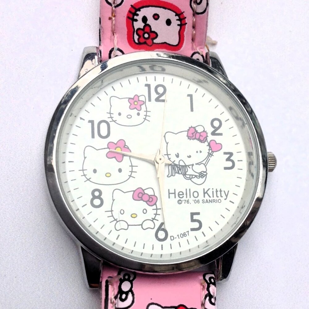 Hello Kitty Wrist Watch  by Sanrio  w Pink + Black Ms. Hello Kitty Everywhere